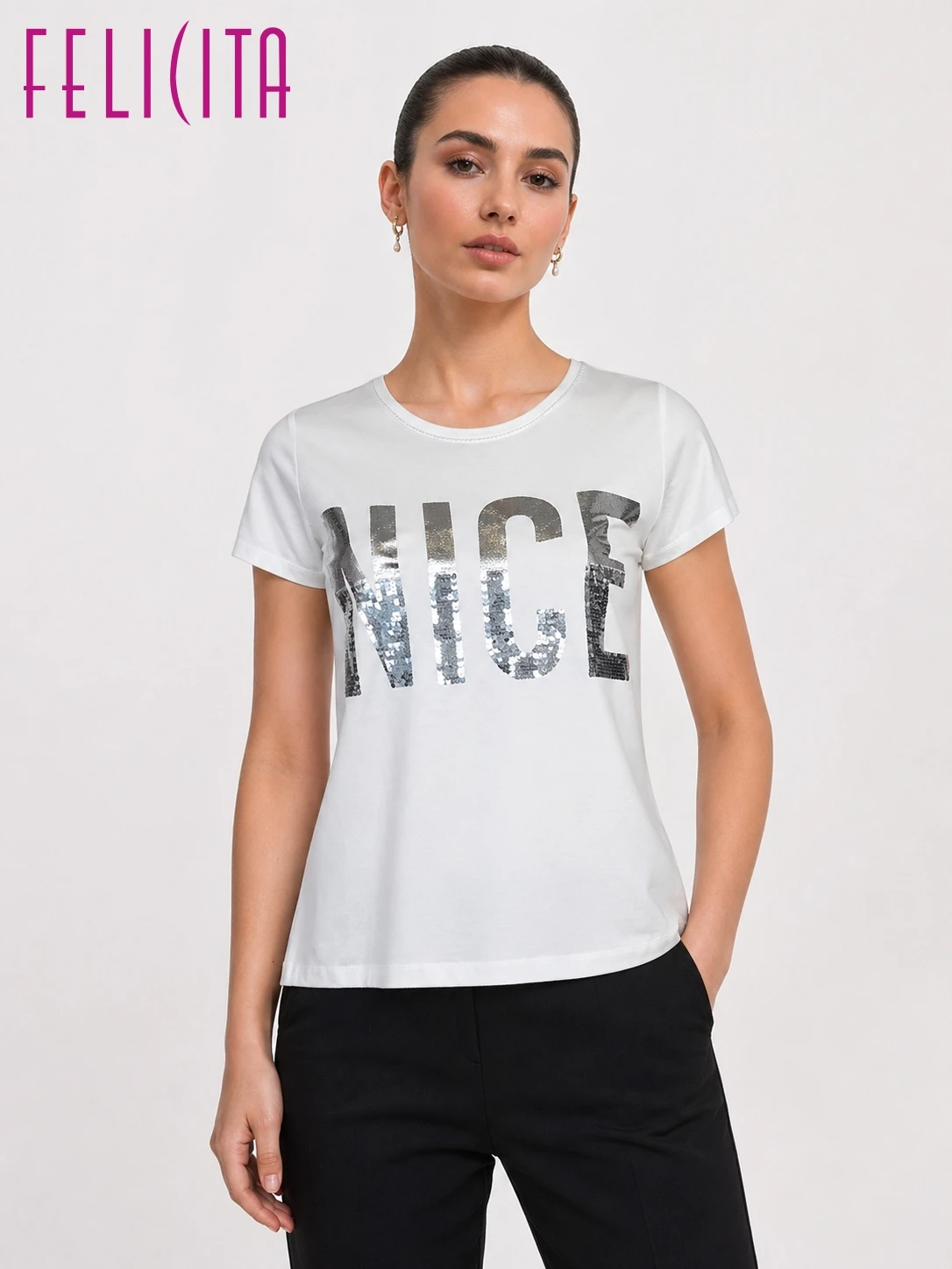 Футболка с надписью Nice